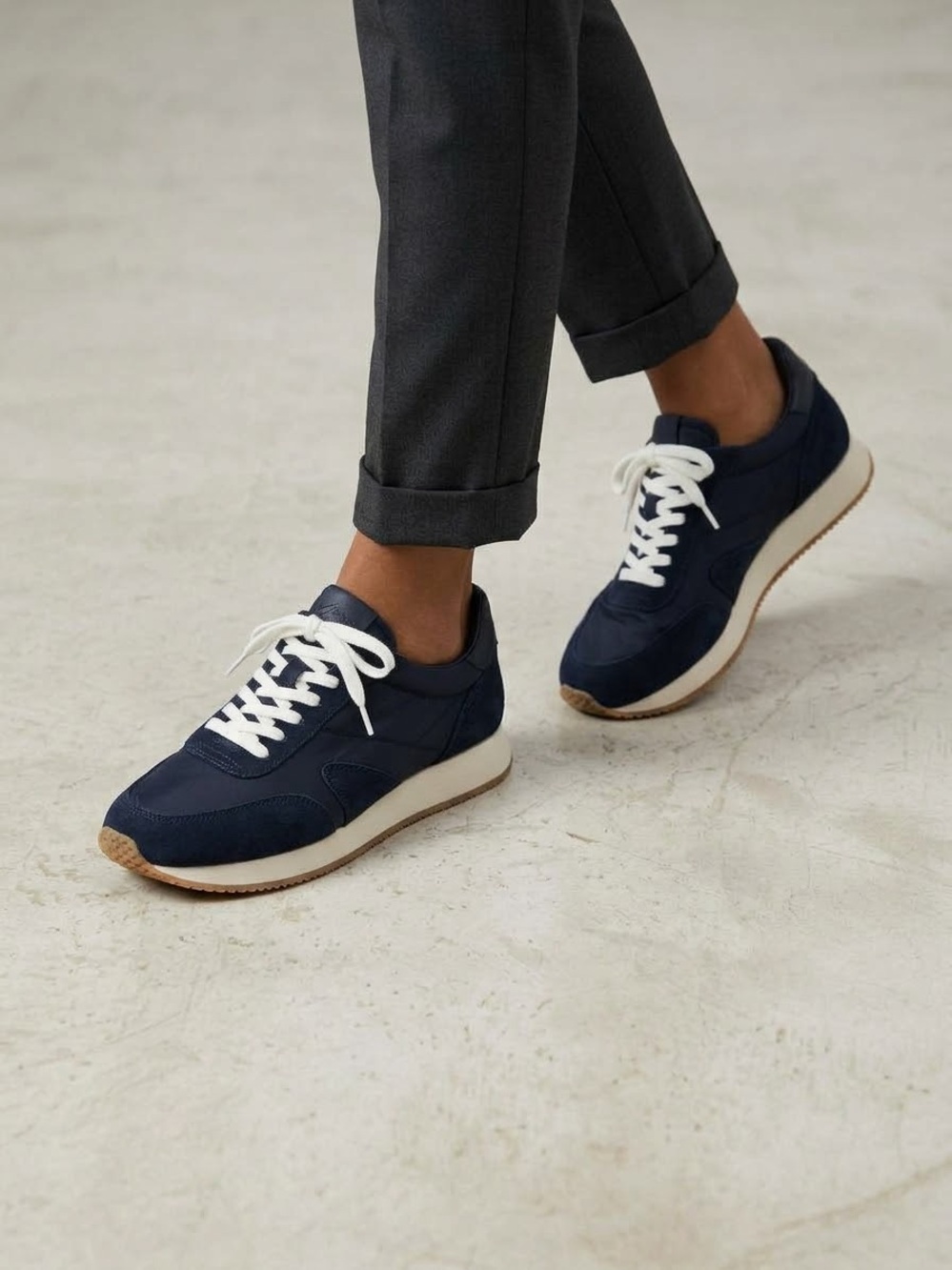 Nwob Matisse Farrah Woman’s Navy Casual Lace-Up Sneakers size 7.5